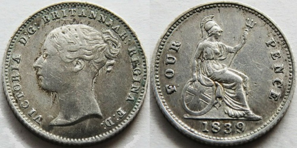 Victoria - 4 Pence 1839 - Kingdom of Great Britain monnaies monde royaume uni victoria 4 pence 1839 kingdom of great britain