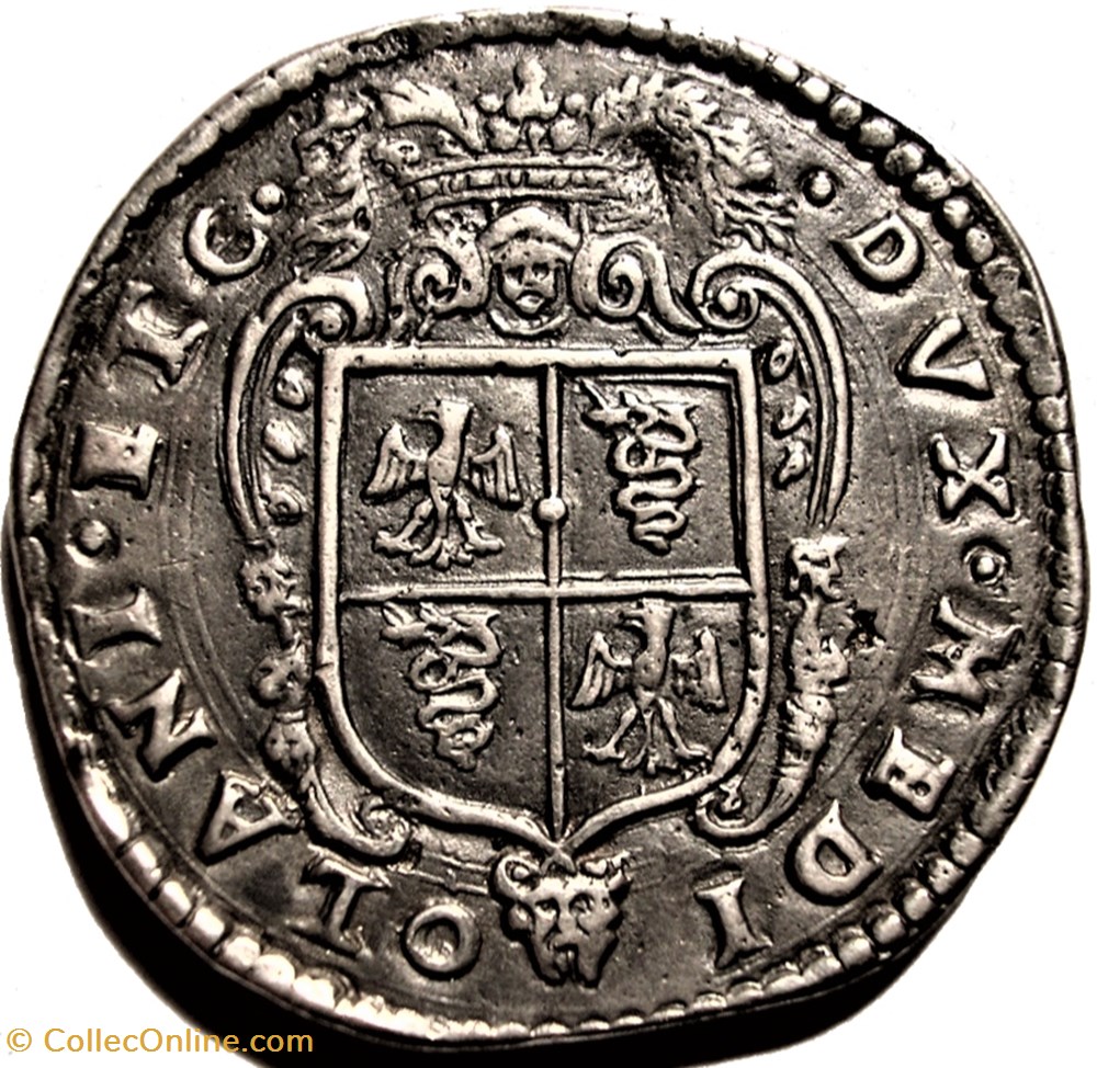 1582 Ducato di Milano, 1 Ducatone - Filippo II di Spagna 3 monnaies europe medievale duche de 1582 ducato di milano 1 ducatone filippo ii di spagna