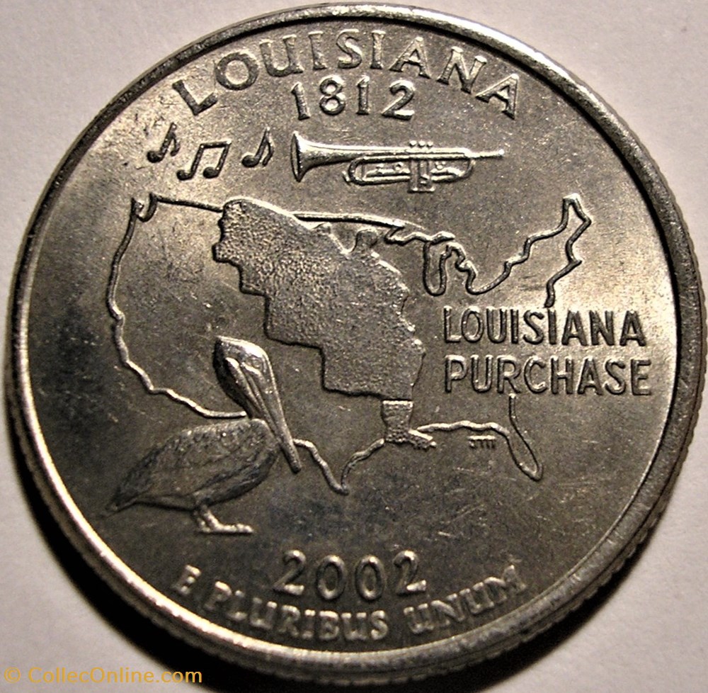 2002 D Quarter Dollar - Louisiana State monnaie monde etat uni 2002 d quarter dollar louisiana state