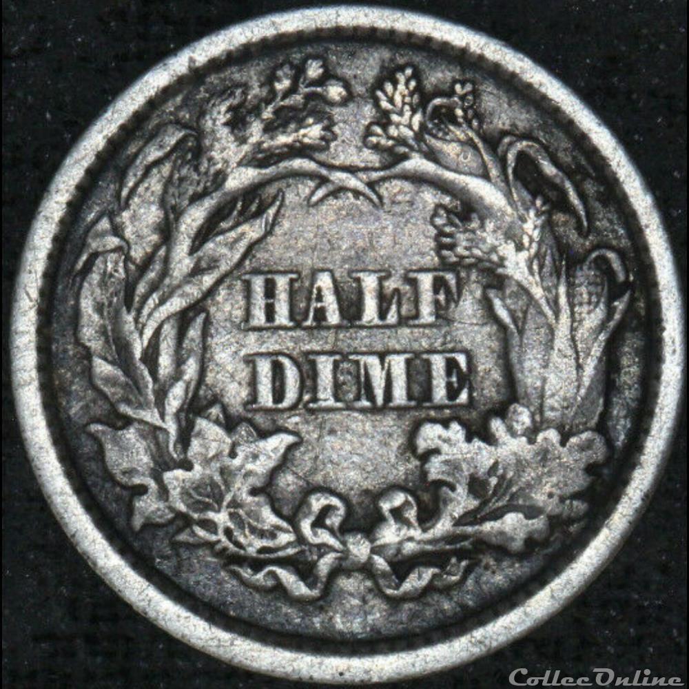 1860 Half Dime 4 monnaies monde etats unis 1860 half dime