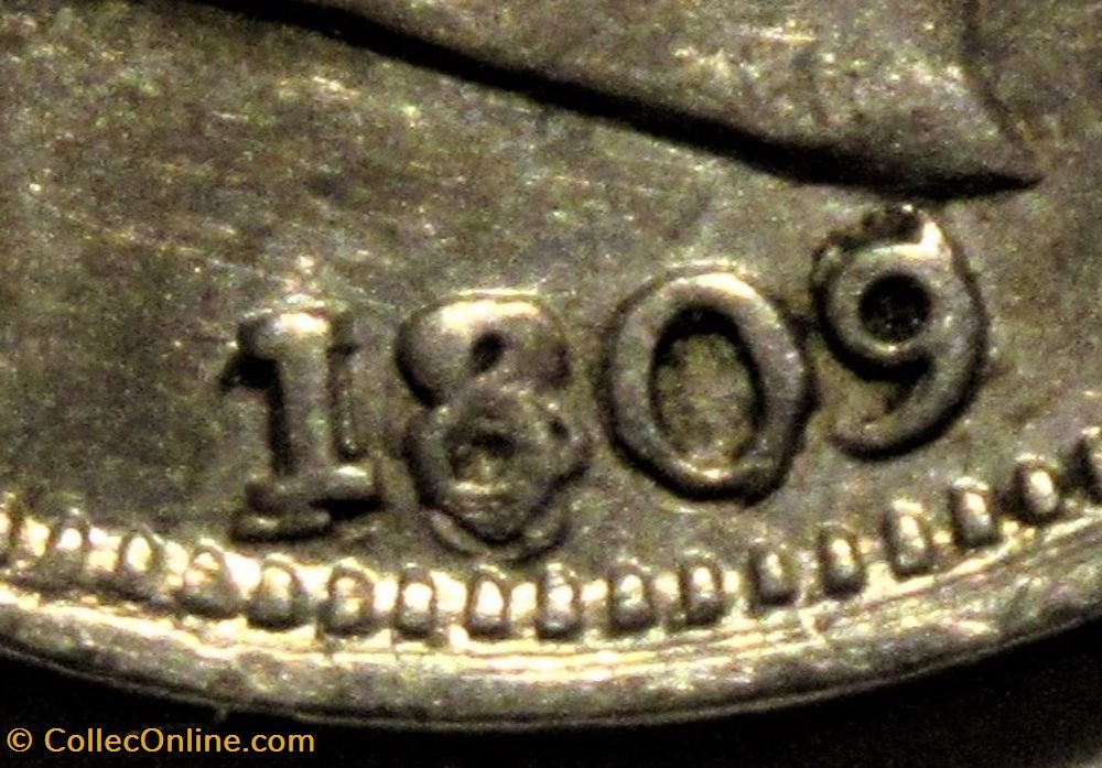 1809 Regno d'Italia, 5 Soldi - Napoleone I - Repunched Date 4 monnaies monde italie 1809 regno italia 5 soldi napoleone i repunched date