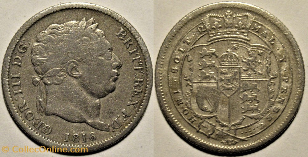 George III - 1 Shilling 1816 - United Kingdom of Great Britain monnaies monde royaume george iii 1 shilling 1816 united kingdom of great britain