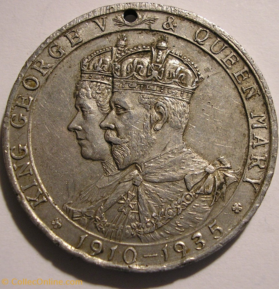 George V & Mary - 1935 Silver Jubilee Medal - Australian Wines Emu 2 medaille royaume uni george v mary 1935 silver jubilee medal australian wines emu