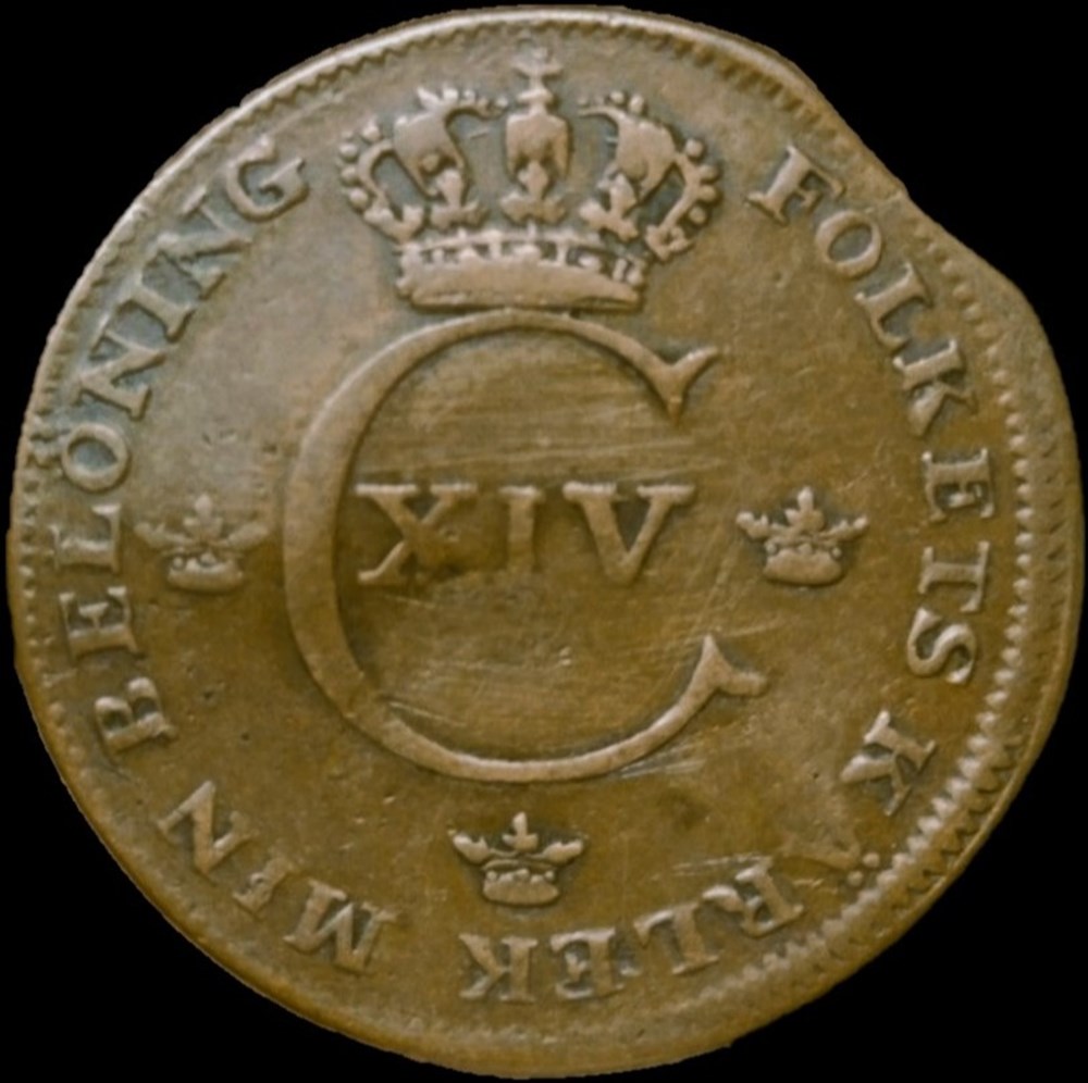 Sweden - Carl XIV Johan - ½ Skilling 1822 monnaies monde suede sweden carl xiv johan skilling 1822