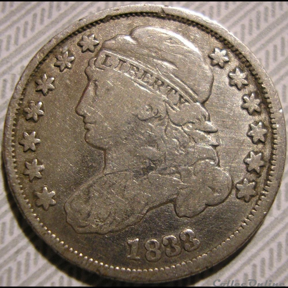 1833 Dime - 10 Cents monnaie monde etat uni 1833 dime 10 cents