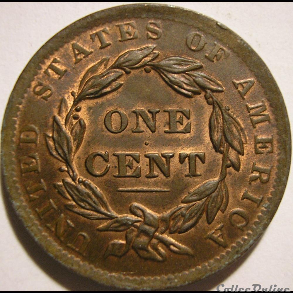 1837 One Cent monnaie monde etat uni 1837 one cent