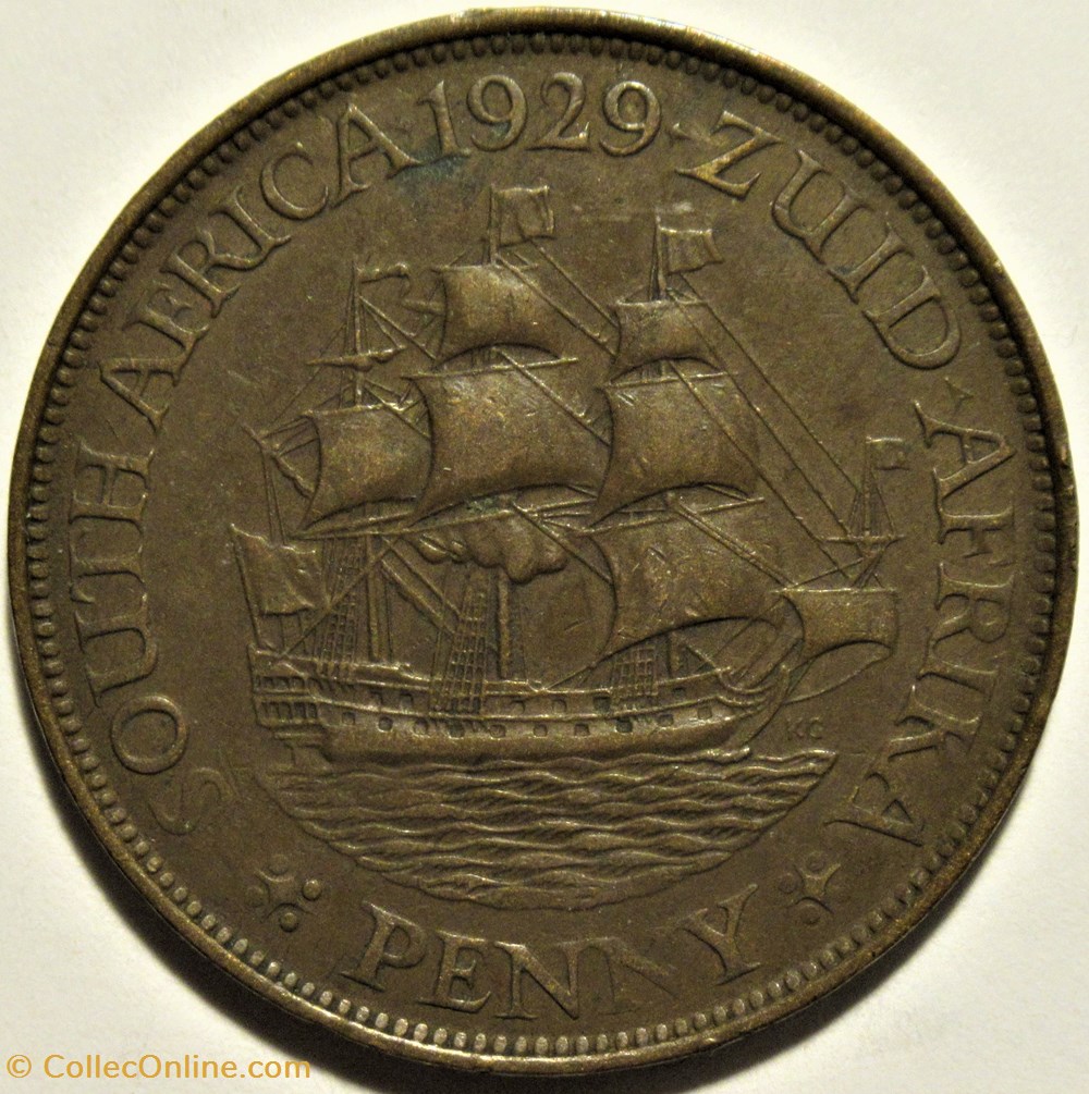 George V - One Penny 1929 - South Africa 3 monnaies monde afrique du sud george v one penny 1929 south africa
