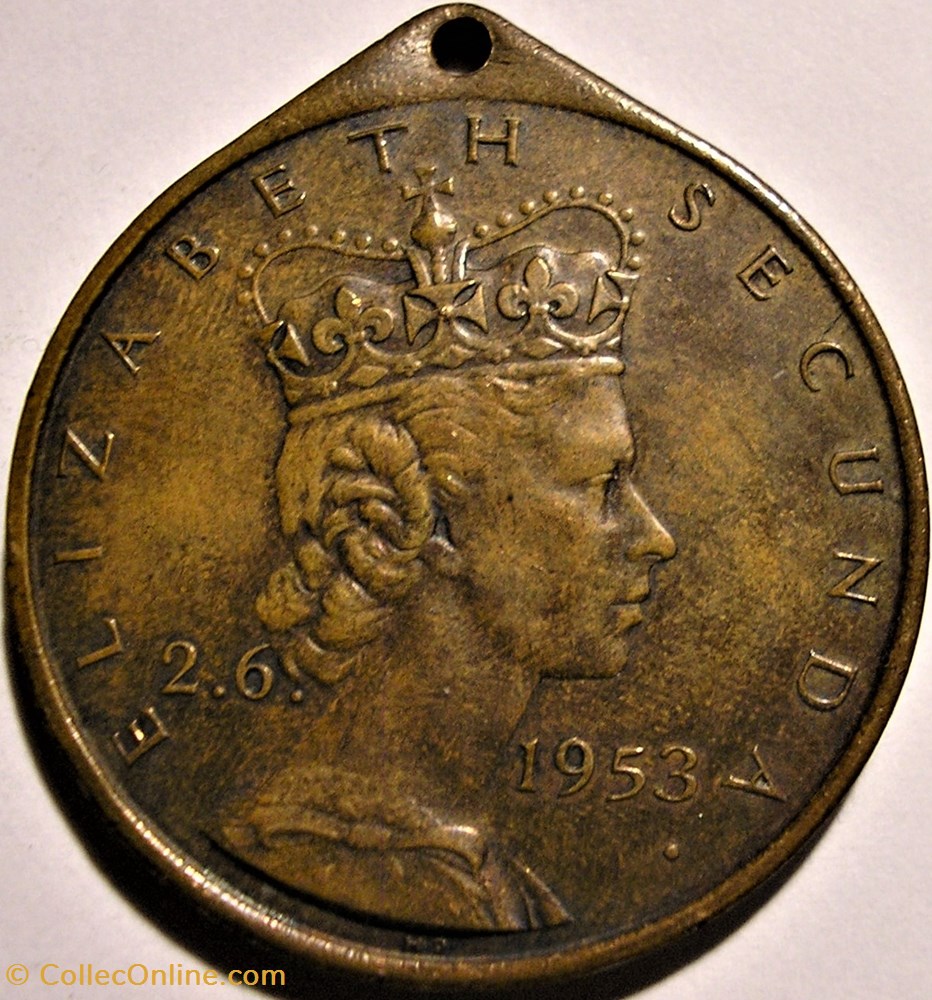 Elizabeth II - Medallion 1953 Coronation - Durban, South Africa 2 medaille canadum elizabeth ii medallion 1953 coronation durban south africa