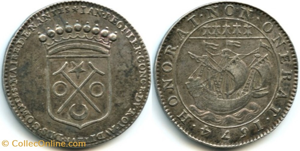 Jean Regnier, sieur de la Souchais - 1674, Jeton maire de Nantes monnaies paranumismatique jetons poids jean regnier sieur de la souchais 1674 jeton maire de nantes