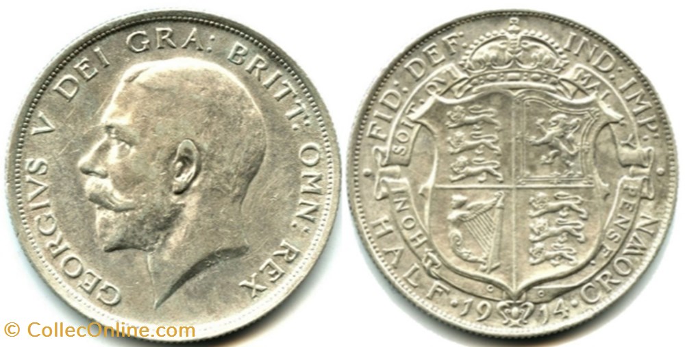 George V - Half Crown 1914 - Great Britain (2) monnaies monde royaume uni george v half crown 1914 great britain 2