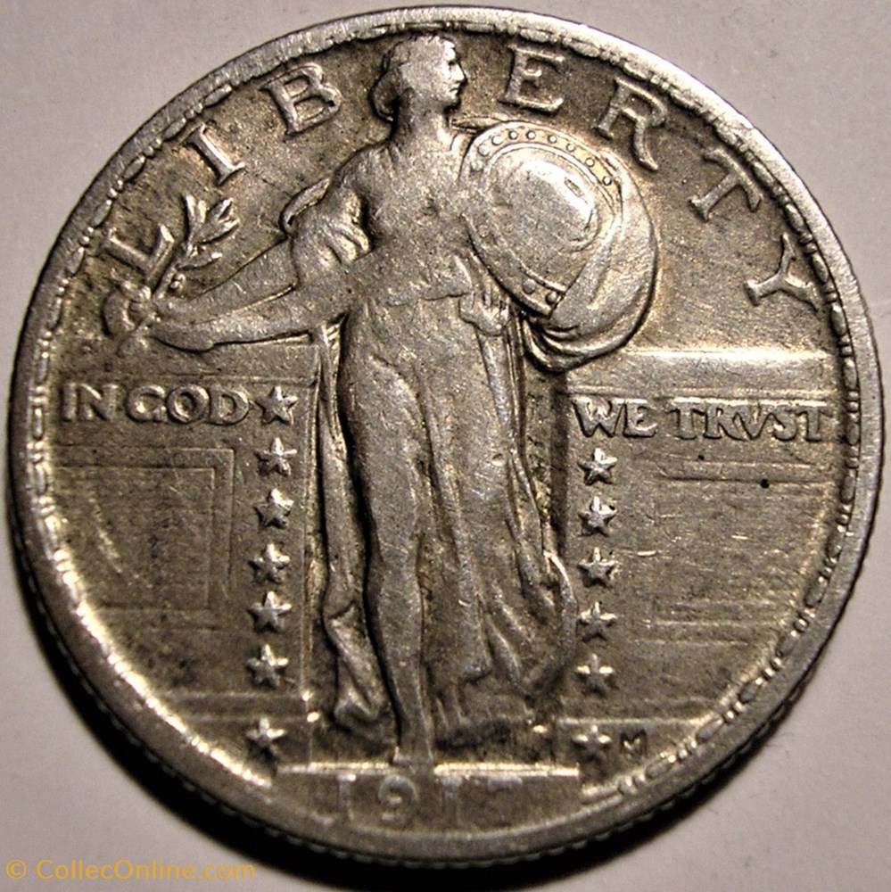 1917 Quarter Dollar - 2nd Type monnaie monde etat uni 1917 quarter dollar 2nd type