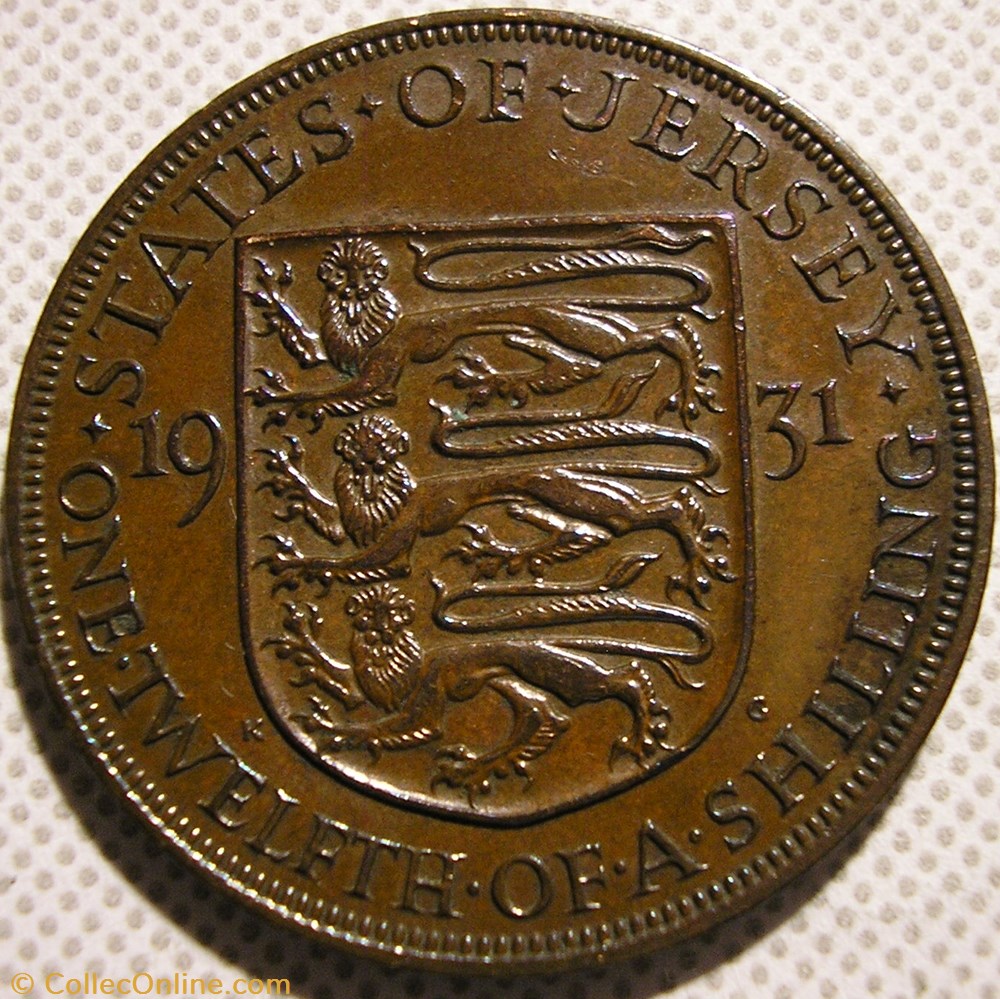 George V - 1/12 Shilling 1931 - Jersey 2 monnaies monde george v 1 12 shilling 1931 jersey