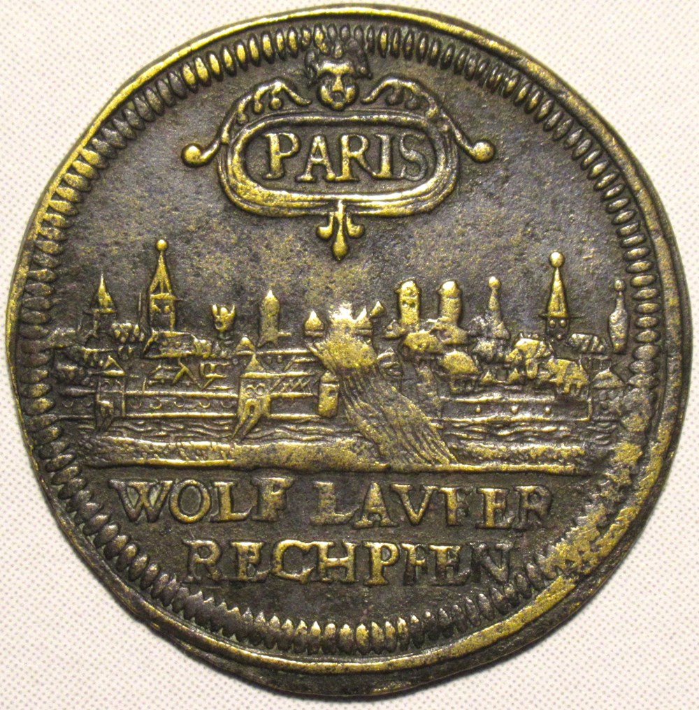 Henri IV, c.1600, Paris - Jeton de Nuremberg par Wolf Lauffer monnaies paranumismatique jetons poids henri iv c 1600 paris jeton de nuremberg par wolf lauffer