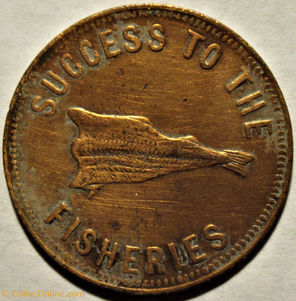monnaies monde canada prince edward 1860 halfpenny token speed the plough die crack