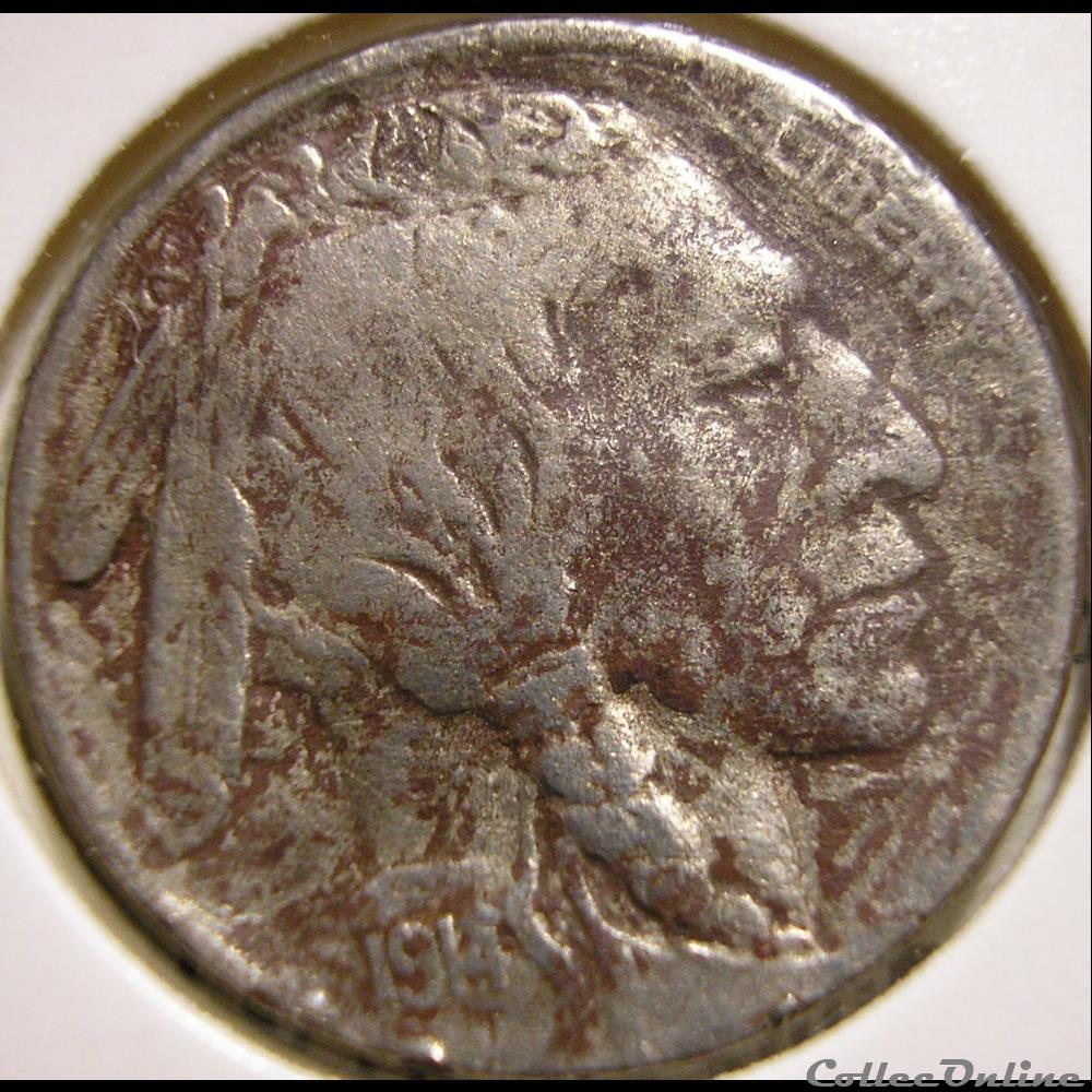 1914 5 Cents - Error (ex.2) monnaie monde etat uni 1914 5 cents error ex 2