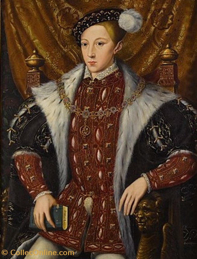 King Edward VI Tudor - Merit Medal by Jean Dassier - 1700's 4 medailles royaume uni king edward vi tudor merit medal by jean dassier 1700 s