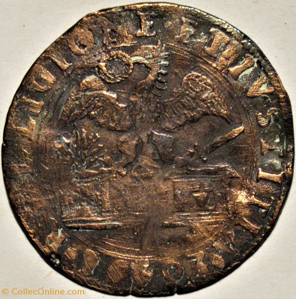 Albert & Isabelle - 1603 Token Antwerp, Spanish Netherlands monnaies europe medievale pays bas espagnols albert isabelle 1603 token antwerp spanish netherlands