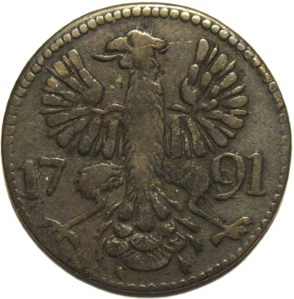 Aachen, Free imperial city - 12 Heller 1791 monnaies europe medievale saint empire romain germanique aachen free imperial city 12 heller 1791