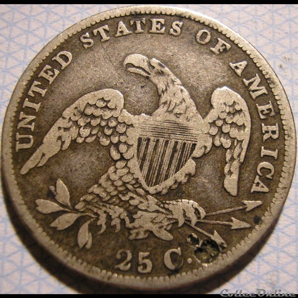 1835 Capped Bust 25 Cents 2 monnaie monde etat uni 1835 capped bust 25 cents