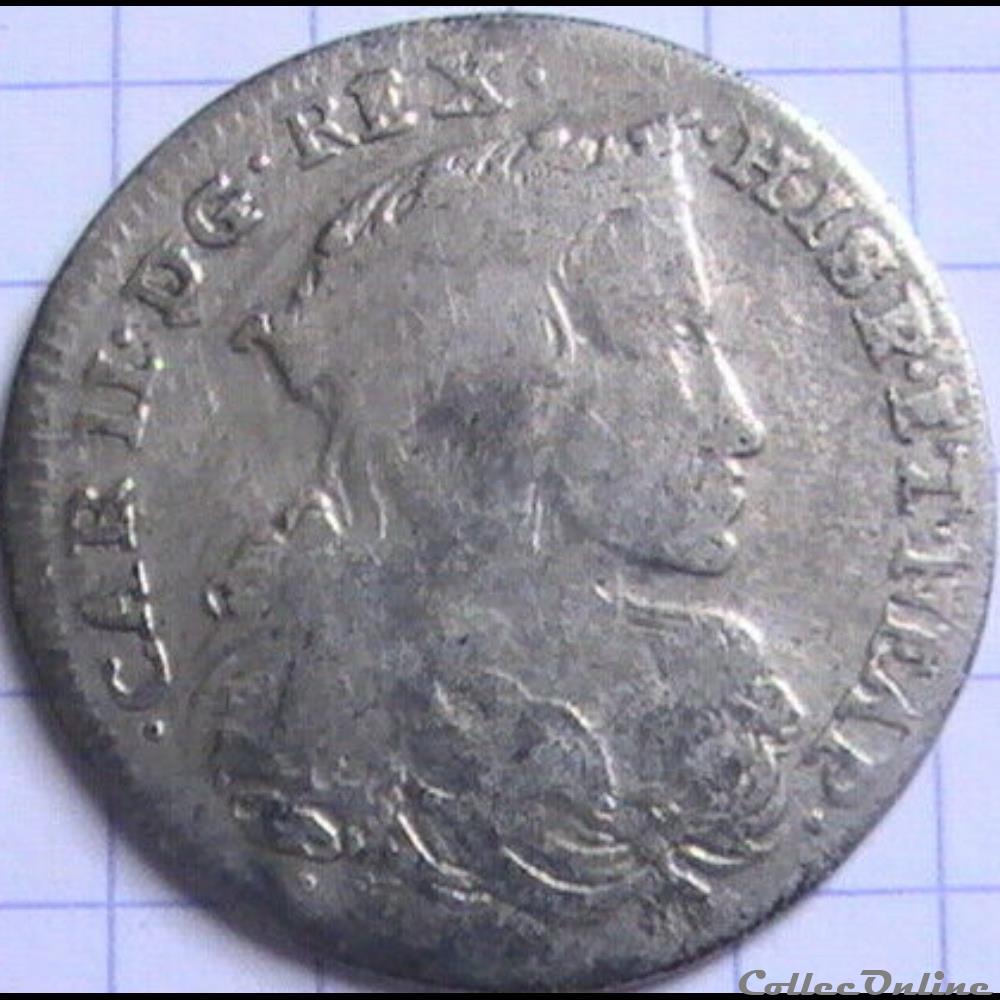 1692 Royaume de Naples 1 Tari / 20 Grana - Carlos II d'Espagne monnaies europe medievale 1692 royaume de naples 1 tari 20 grana carlos ii espagne