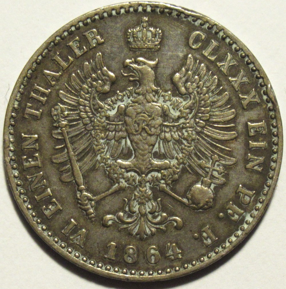 Wilhelm I - 1/6 Thaler 1864, Berlin - Kingdom of Prussia monnaies europe medievale saint empire romain germanique wilhelm i 1 6 thaler 1864 berlin kingdom of prussia