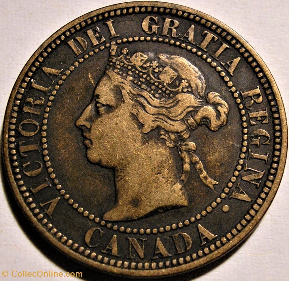 Victoria - One Cent 1882 Heaton (ex.2) monnaie monde canadum victoria one cent 1882 heaton ex 2