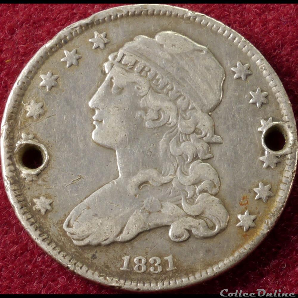 1831 Capped Bust 25 Cents monnaie monde etat uni 1831 capped bust 25 cents