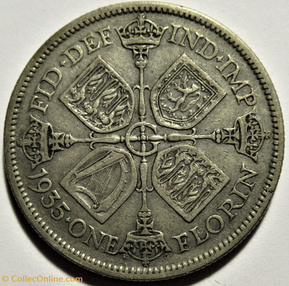 monnaies monde royaume uni george v one florin 1935 great britain