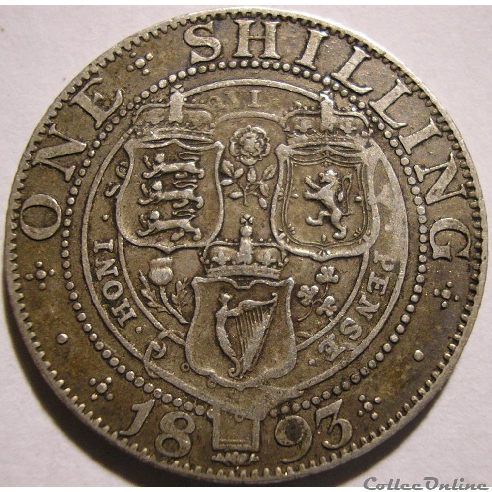 Victoria - 1 Shilling 1893 - Kingdom of Great Britain monnaies monde royaume uni victoria 1 shilling 1893 kingdom of great britain