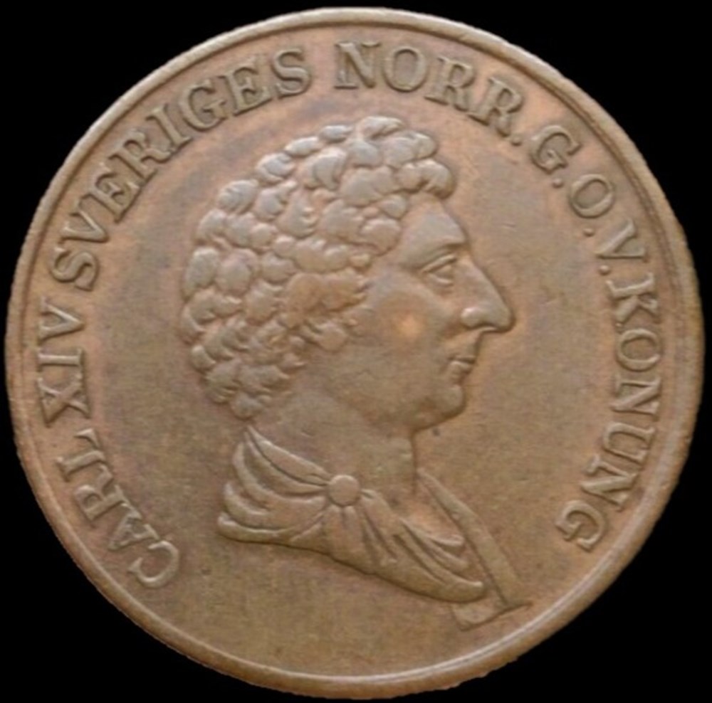 monnaies monde suede sweden karl xiv johan 1 skilling banco 1838