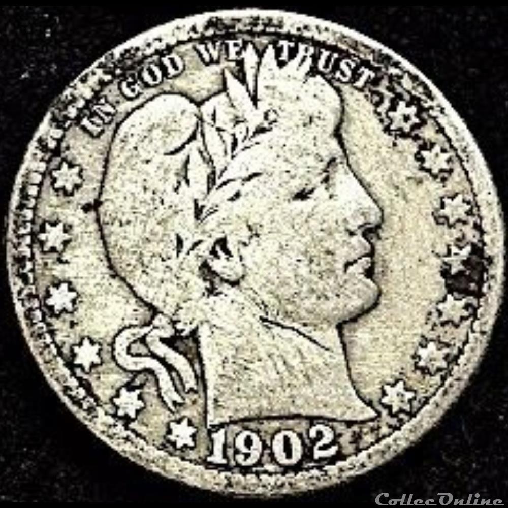 1902 New Orleans Quarter $ (ex.2) monnaie monde etat uni 1902 new orleans quarter ex 2