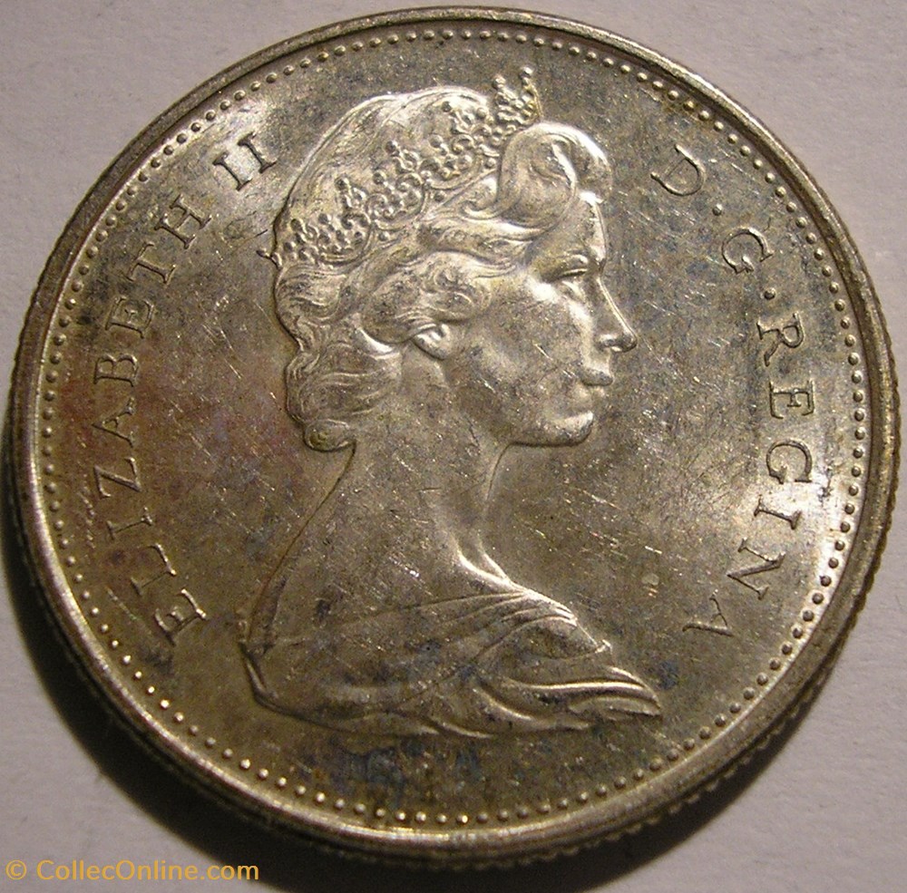 monnaie monde canadum elizabeth ii 25 cents 1968 ex 2