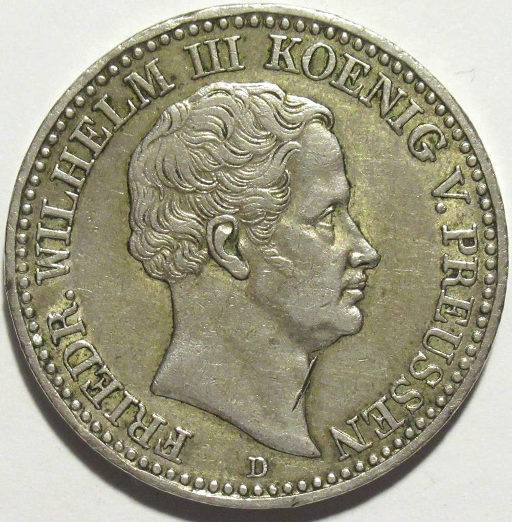 monnaies europe medievale saint empire romain germanique friedrich wilhelm iii 1 thaler 1829 kingdom of prussia