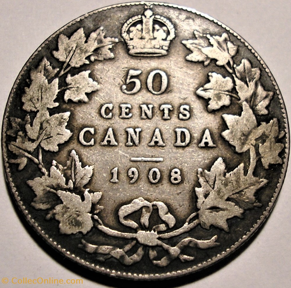 monnaies monde canada edward vii 50 cents 1908