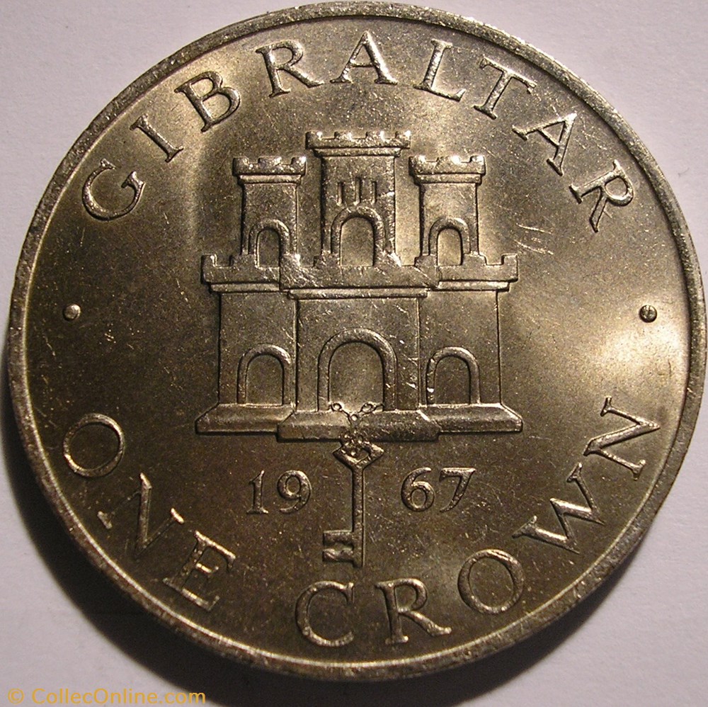 Elizabeth II - One Crown 1967 - Gibraltar monnaie monde elizabeth ii one crown 1967 gibraltar
