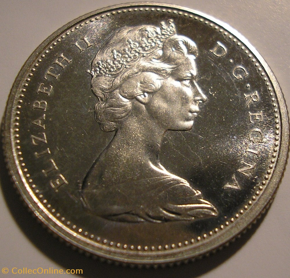 Elizabeth II - 25 Cents 1965 monnaie monde canadum elizabeth ii 25 cents 1965