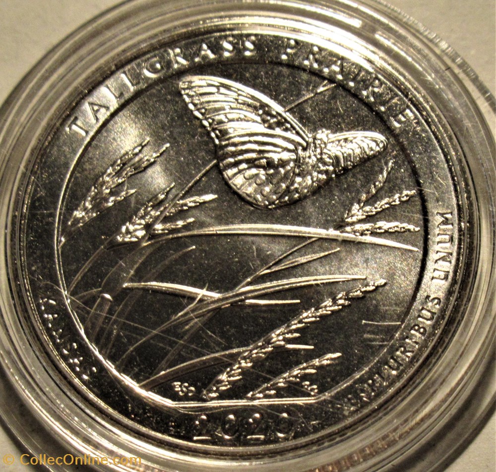 monnaies monde etats unis tallgrass prairie nt preserve 2020 p quarter dollar kansas state