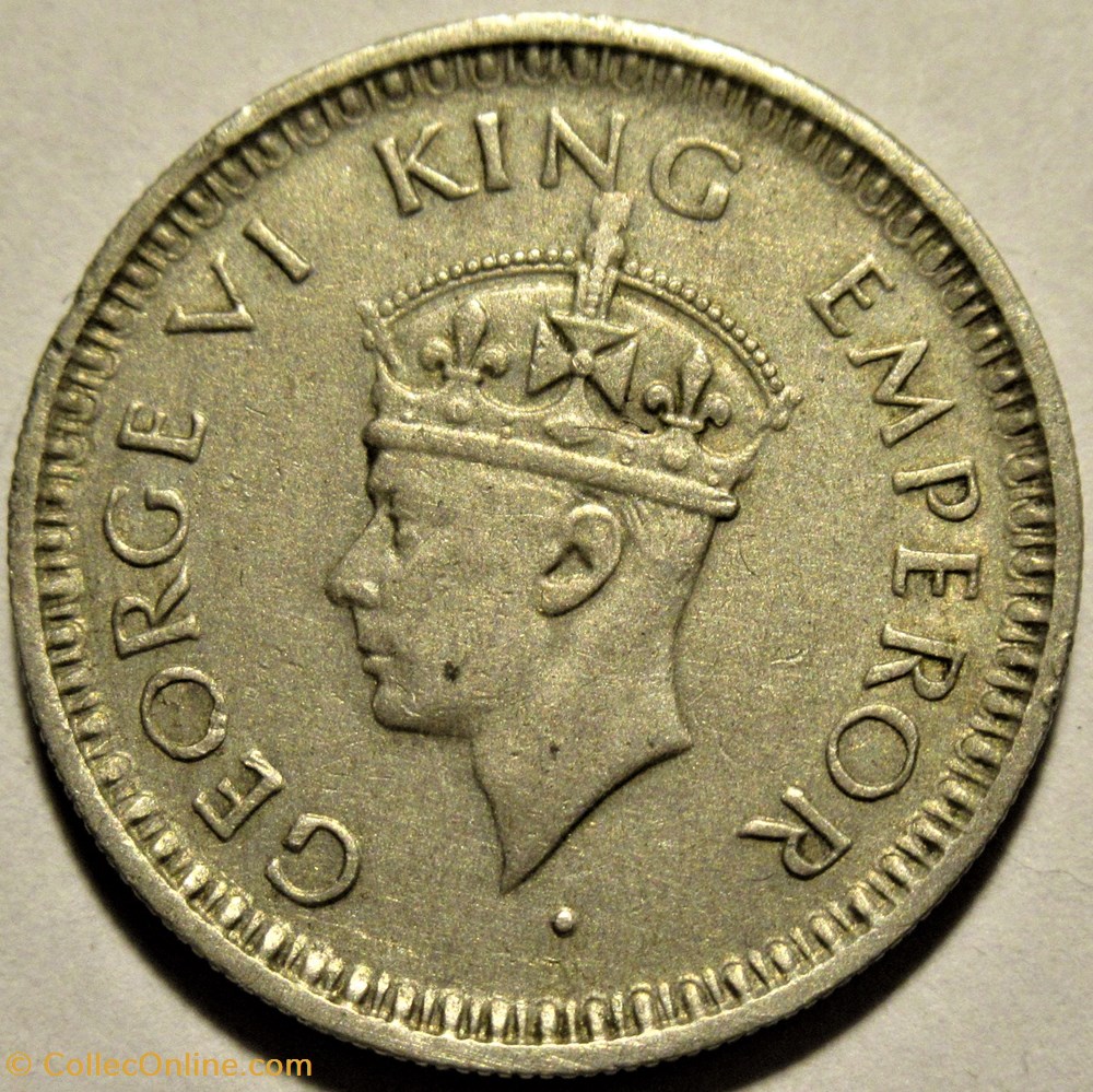 George VI - 1-4 Rupee 1943 Lahore - British India - Coins - World