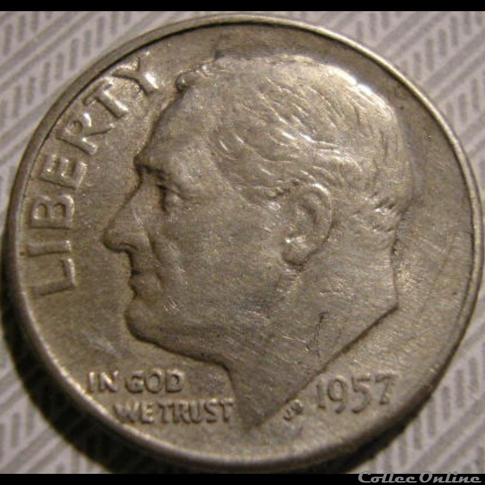 1957 Dime monnaies monde etats unis 1957 dime