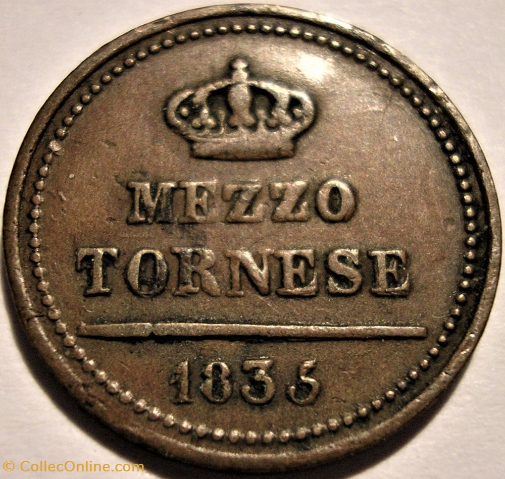 1835 Royaume de Naples, 1/2 Tornese - Ferdinando II 3 monnaies monde italie 1835 royaume de naples 1 2 tornese ferdinando ii