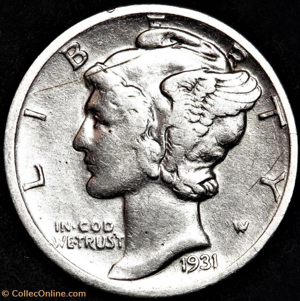 1931 Denver Dime monnaies monde etats unis 1931 denver dime