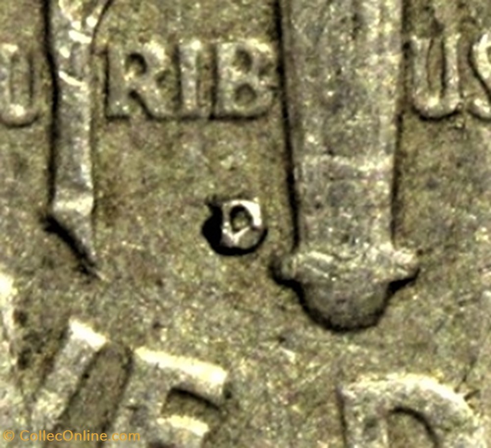 1952 Denver Dime - Filling Error 4 monnaies monde etats unis 1952 denver dime filling error