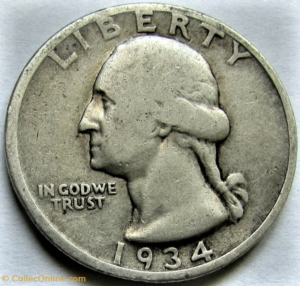 1934 Quarter Dollar monnaies monde etats unis 1934 quarter dollar