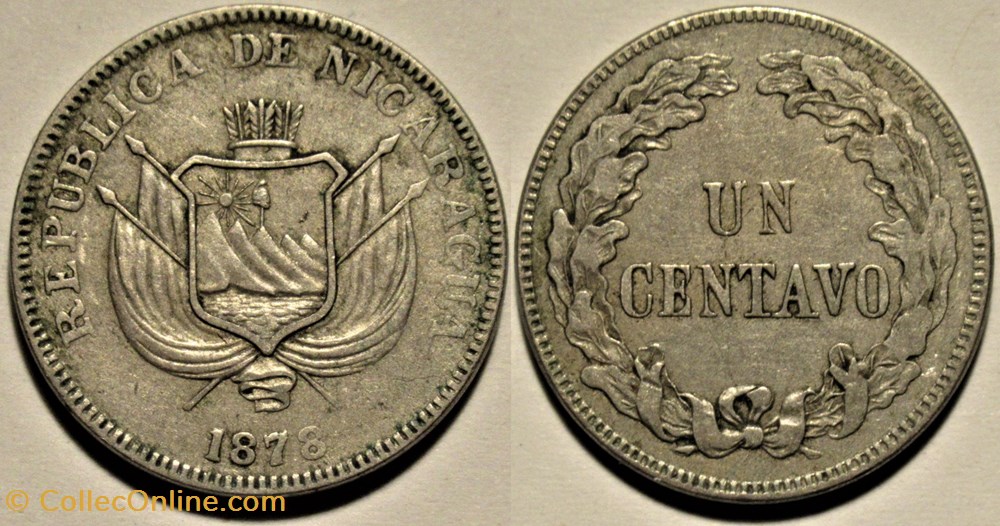 monnaies monde nicaragua 1 centavo 1878