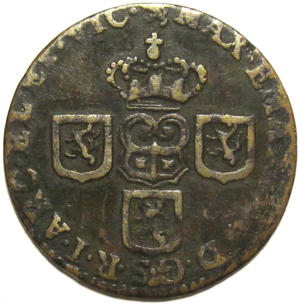Maximilian II Emanuel - 1 Liard 1712 County of Namur monnaies europe medievale france feodales maximilian ii emanuel 1 liard 1712 county of namur