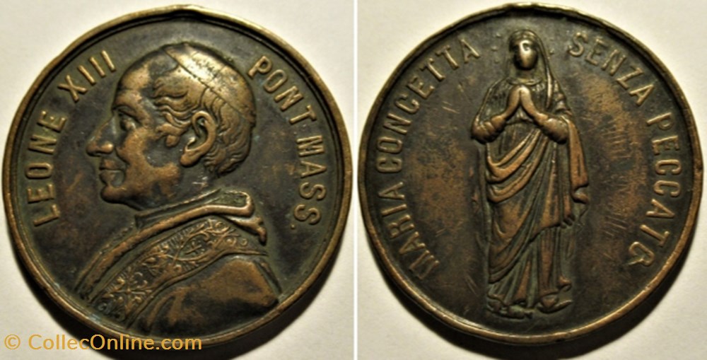 medailles religieuses pape leon xiii nd medaille ste marie