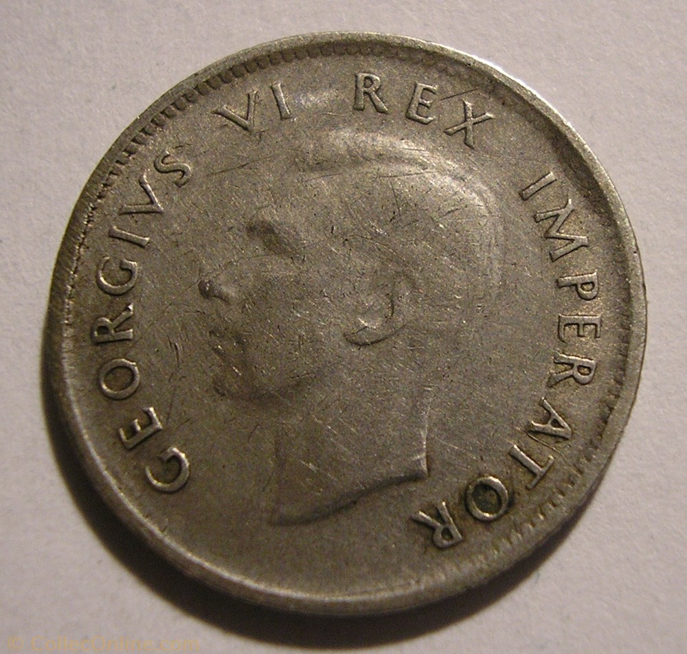 George VI - 6 Pence 1942 - South Africa monnaie monde afrique du sud george vi 6 pence 1942 south africa