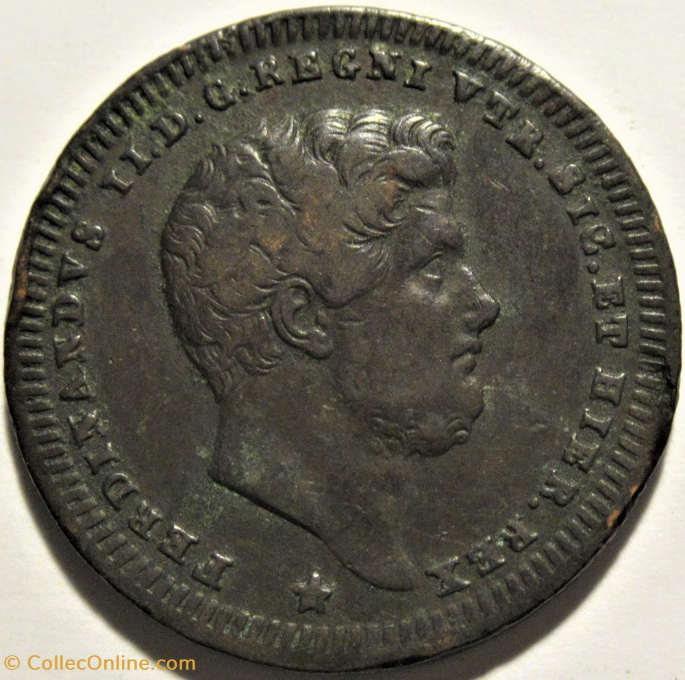 monnaies monde italie 1843 royaume de naples 2 tornesi ferdinando ii ex 2