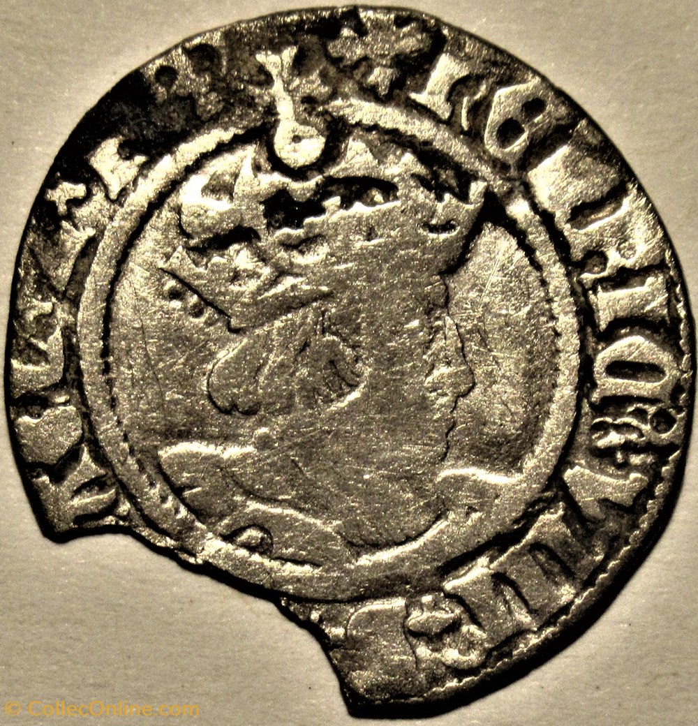 Henry VIII Tudor - 1/2 Groat / 2 Pence 1526-32- Kingdom of England monnaies europe medievale royaume angleterre henry viii tudor 1 2 groat 2 pence 1526 32 kingdom of england