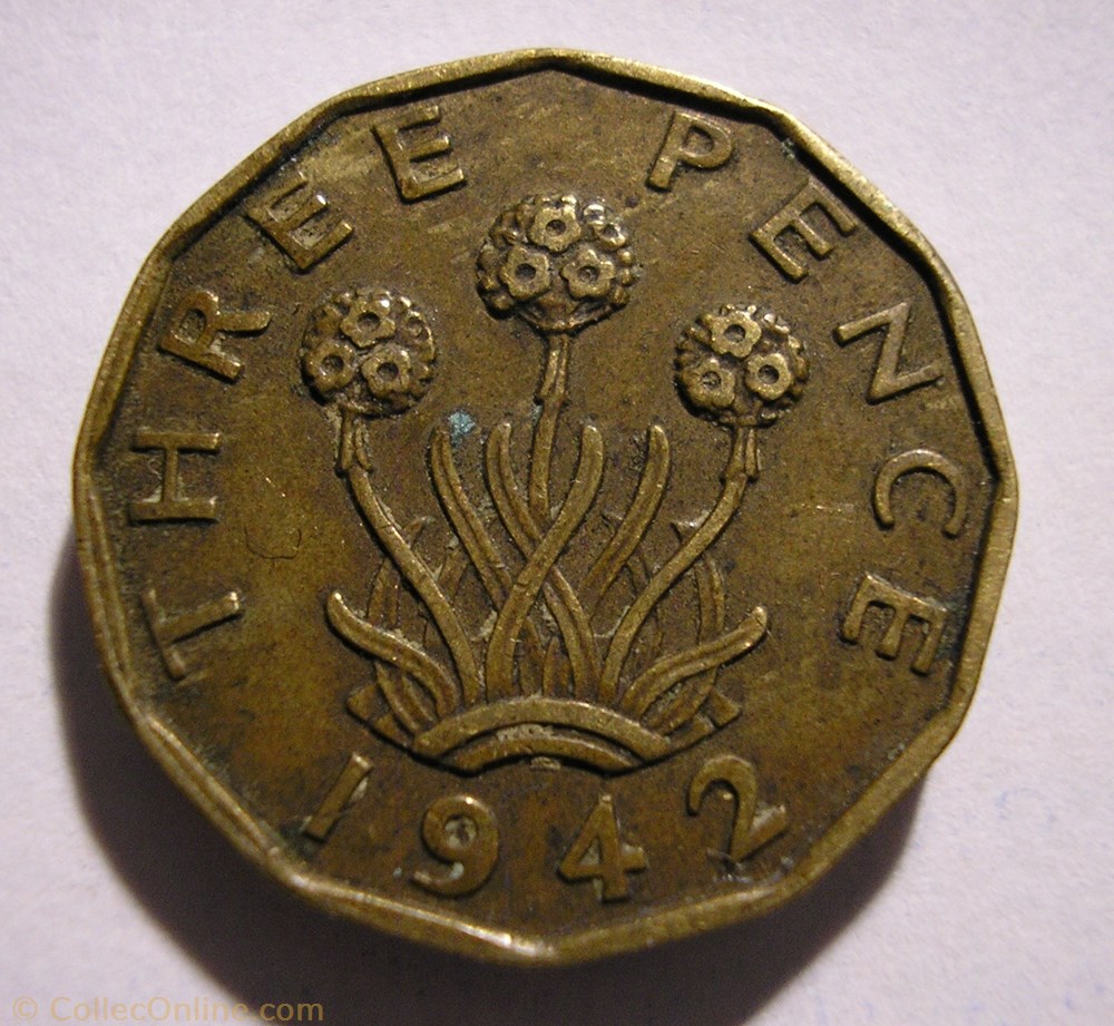 George VI - 3 Pence 1942 - Great Britain monnaie monde royaume uni george vi 3 pence 1942 great britain